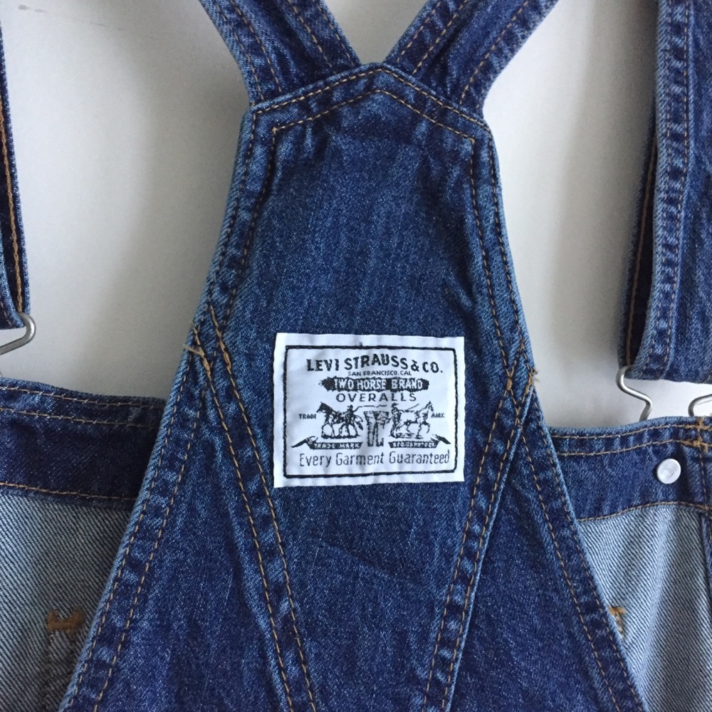 Cute Summer Look! New Levis Short Vintage Overalls - Picture 5 of 8